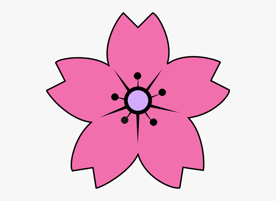 Sakura Flower Clipart Png - Cherry Blossom Transparent Png Cartoon, Transparent Clipart