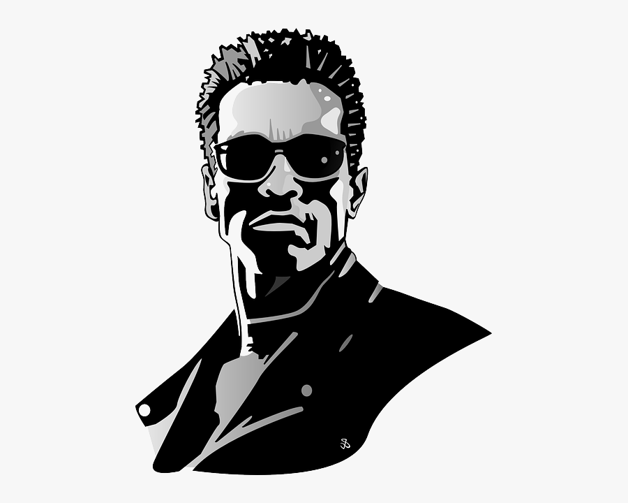 Terminator Clipart Sketch - Hasta La Vista Baby Sticker, Transparent Clipart