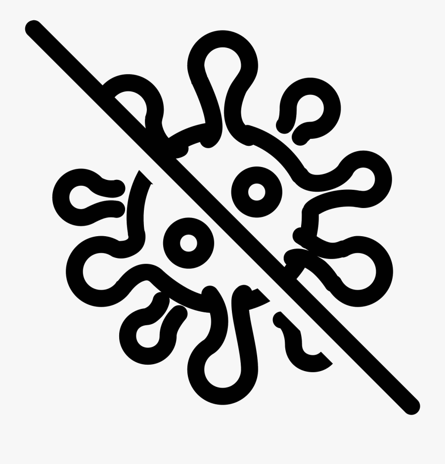 Clip Black And White Stock Vector Viruses Malware - Virus Icon Png, Transparent Clipart