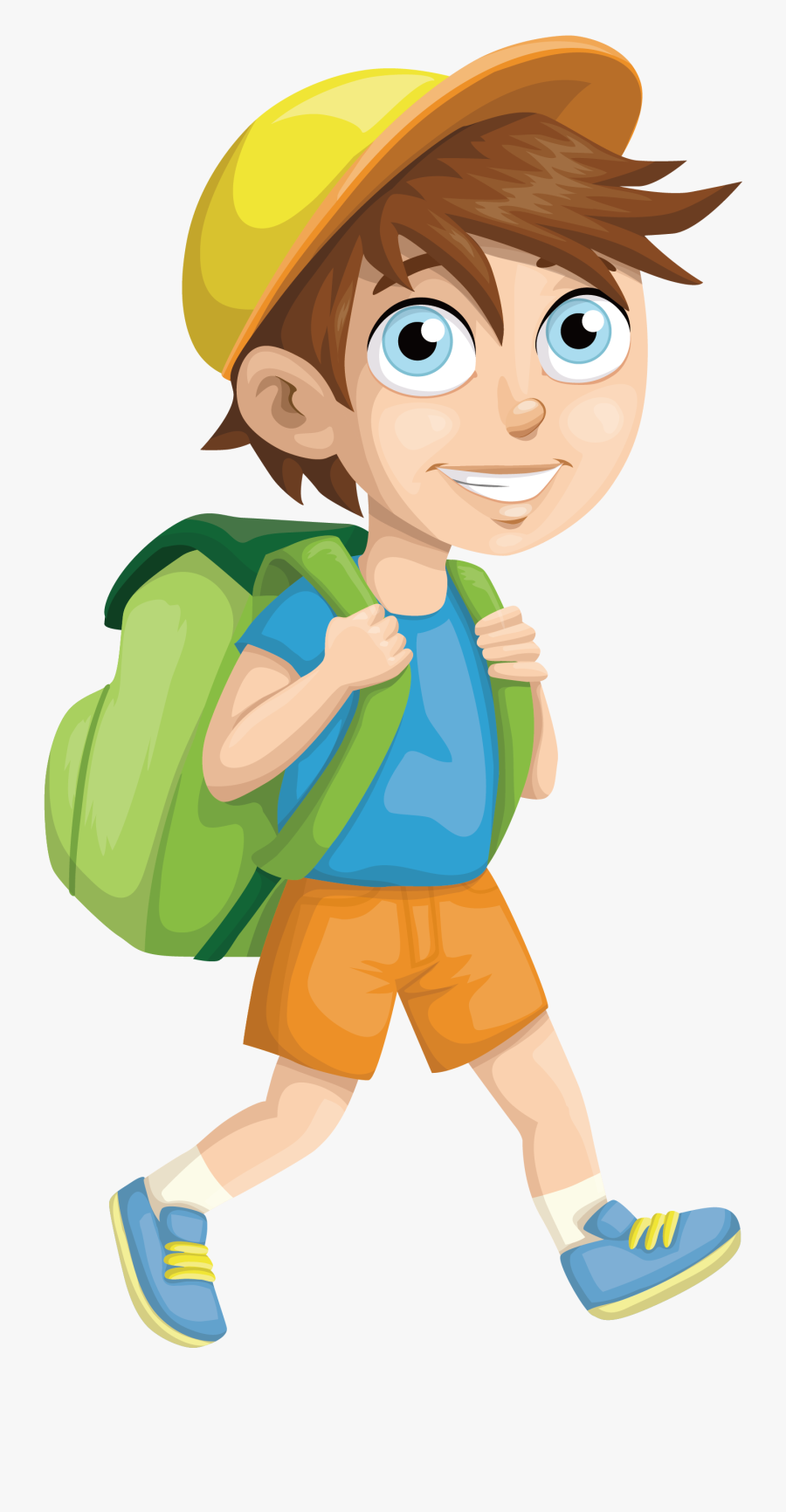 School Boy Png - Boy With Backpack Clipart, Transparent Clipart