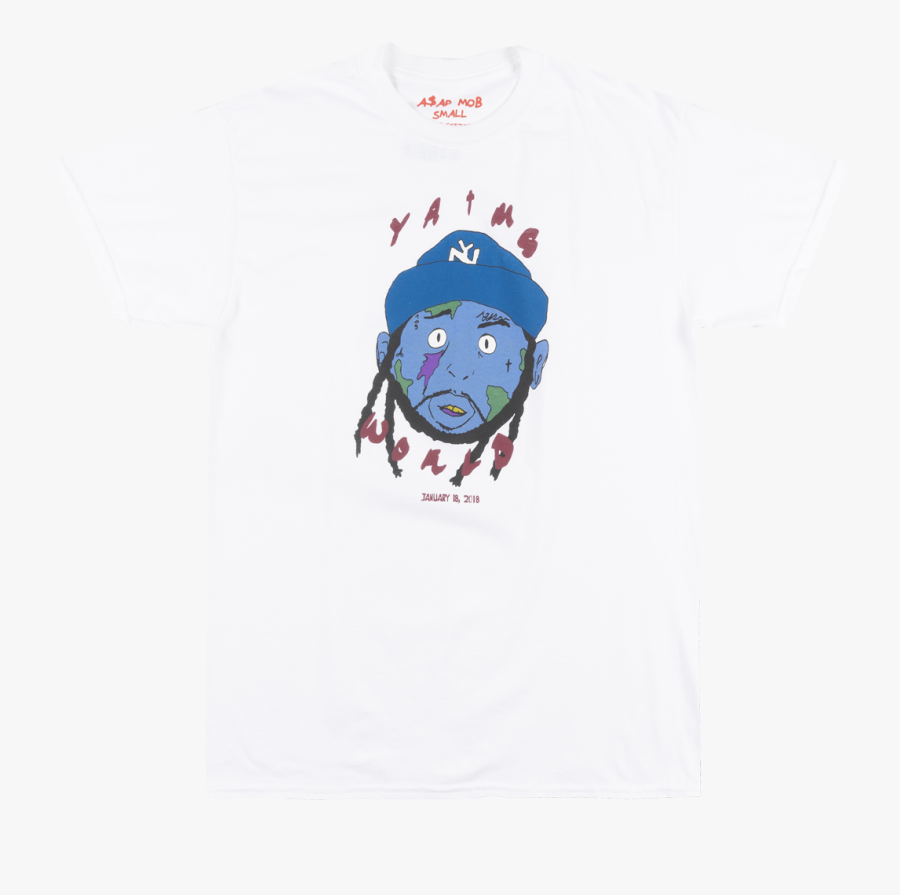 Asap Mob Yams World T-shirt Mens White Awge Music Rap - Armadillo World Headquarters T Shirt, Transparent Clipart