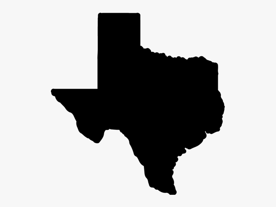 Texas Silhouette Clip Art - Black State Of Texas, Transparent Clipart