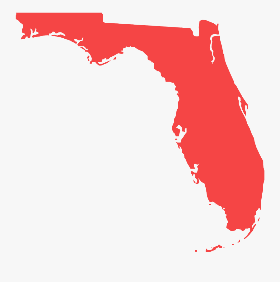 Florida Map Silhouette, Transparent Clipart