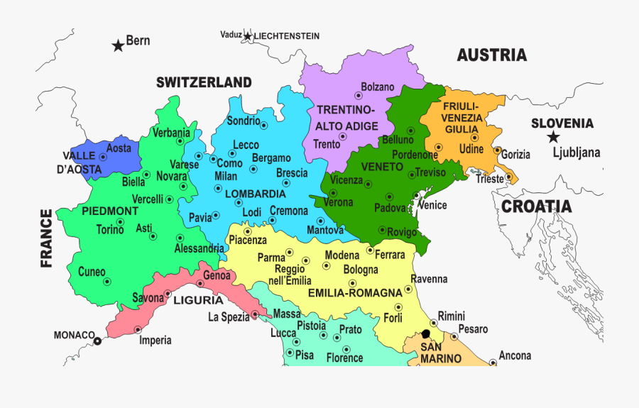 Transparent Houston Texas Map Clipart - Map Of Northern Italy With Cities, Transparent Clipart