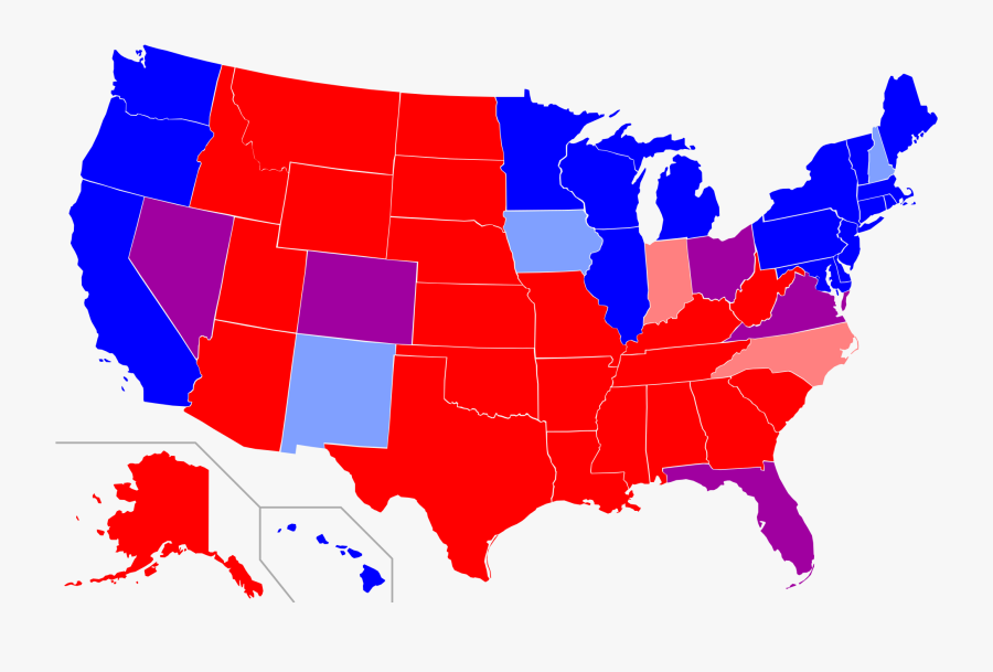 Red Blue States, Transparent Clipart