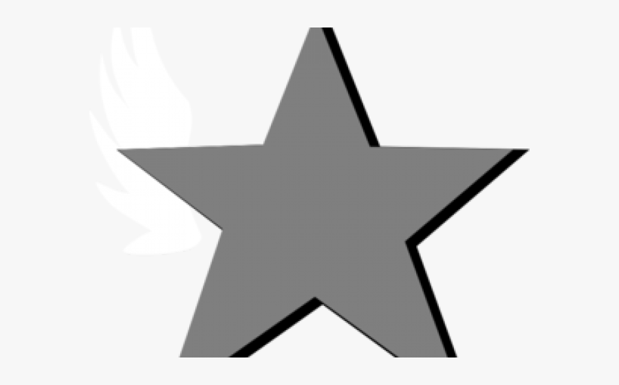 Silver Star Cliparts - Star Png With Shadow, Transparent Clipart