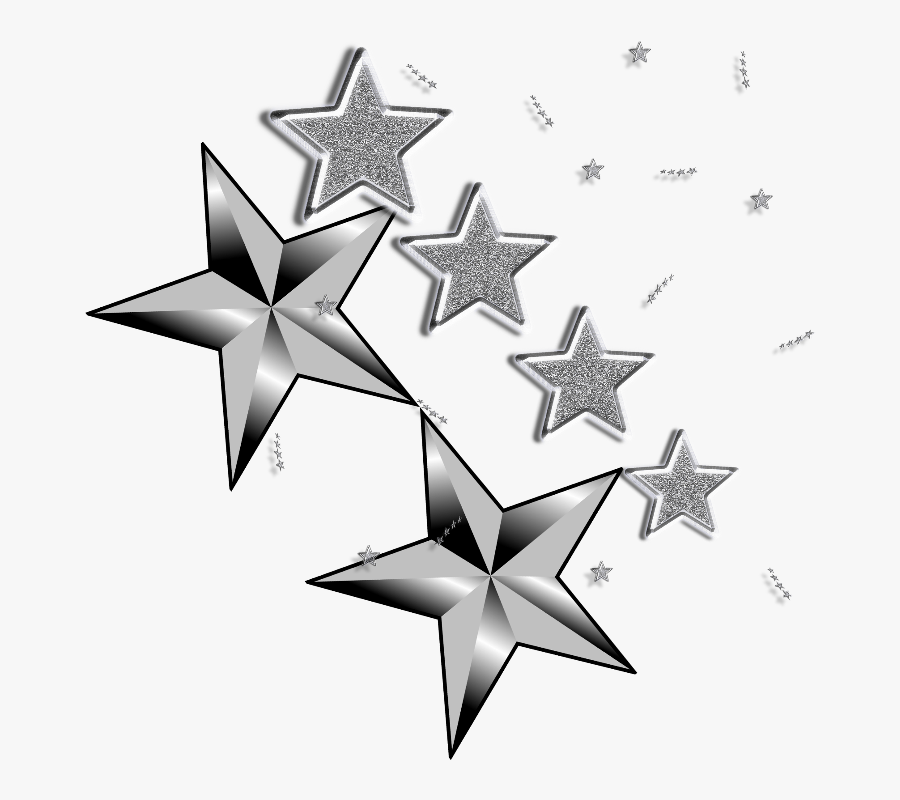 #mq #star #stars #silver #glitter #glittery - Silver Glitter Imagen Stars Silver Png, Transparent Clipart