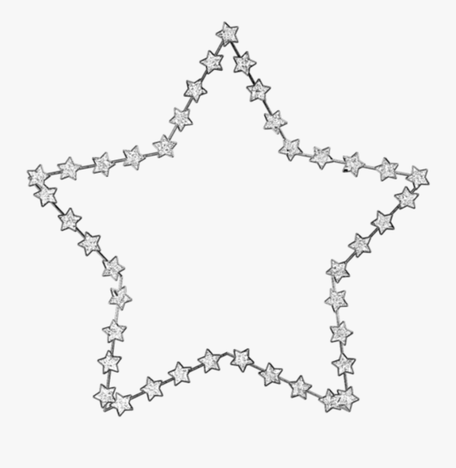 #mq #silver #star #stars #frame #frames #border #borders - Portable Network Graphics, Transparent Clipart