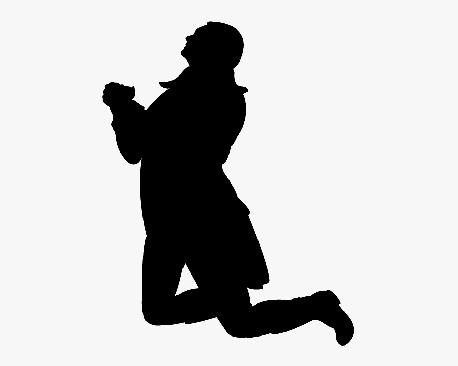 Hombre De Rodillas Silueta, Transparent Clipart