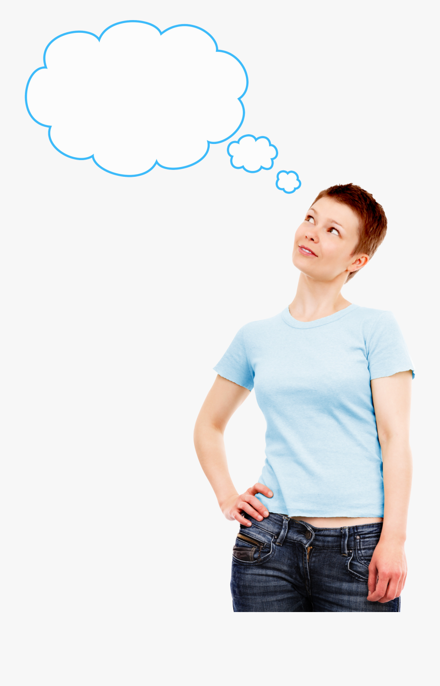 Thinking Woman Png Transparent Picture - Woman Idea Png, Transparent Clipart