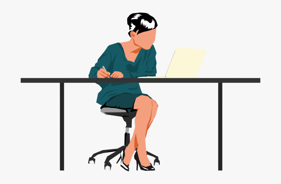 Person At Desk Clipart, Transparent Clipart