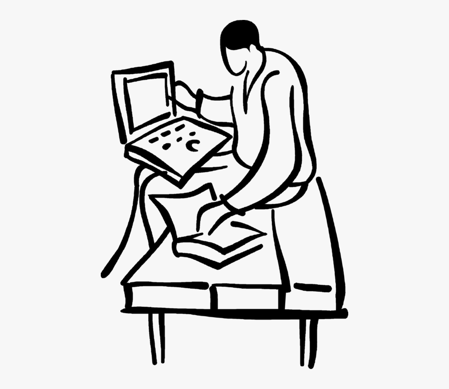 Notebook Drawing Student - Sitting, Transparent Clipart