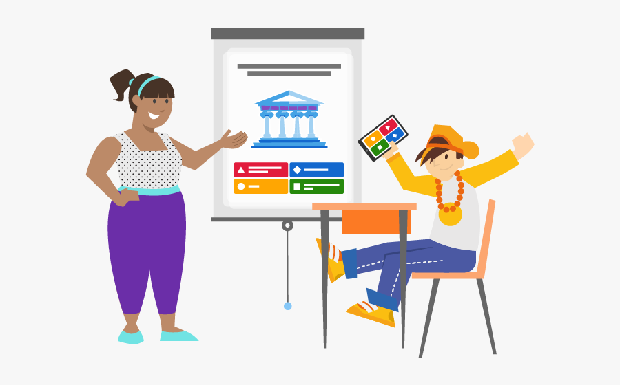 Students Creating Kahoots, Transparent Clipart