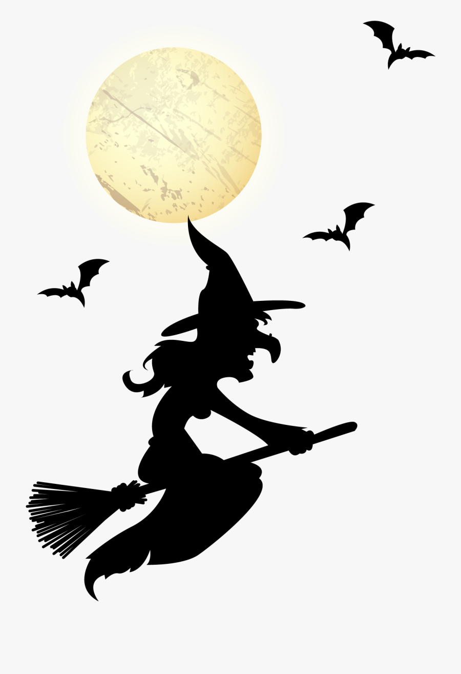 Vector Graphics Halloween Clip Art Illustration Portable - Witch Clipart Bats, Transparent Clipart