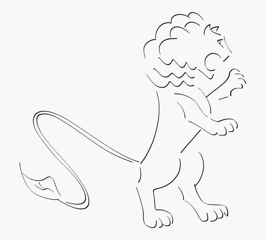 Lion Front - Coloring Book, Transparent Clipart