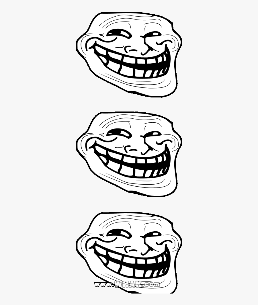 High Def Troll Poster Animated Gif, Trippy Seizure - Troll Face, Transparent Clipart