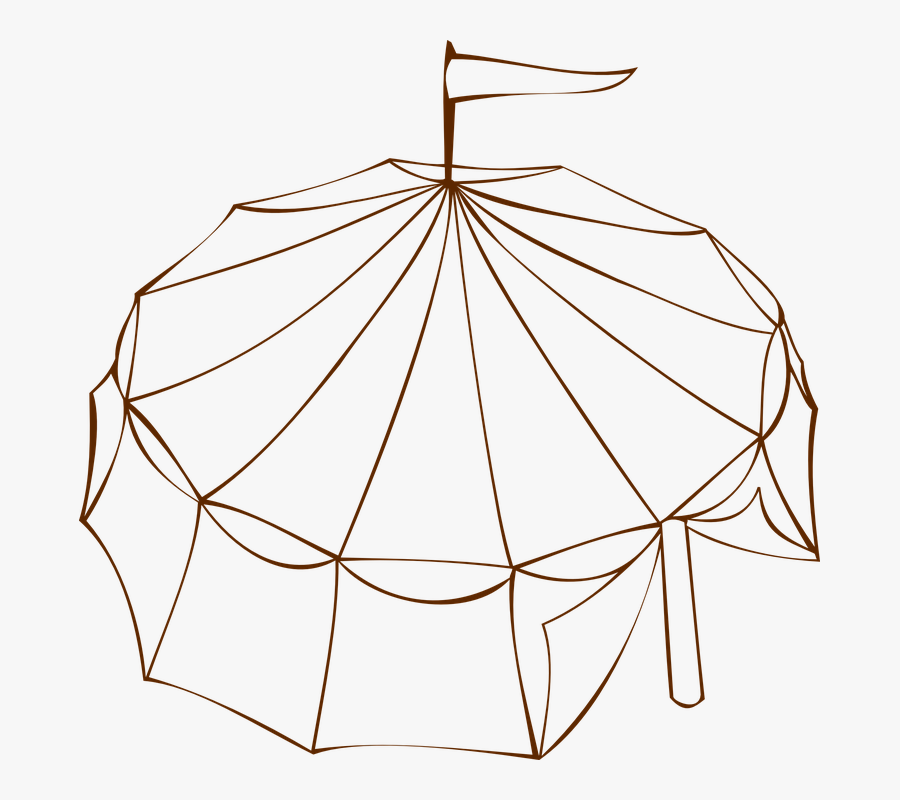 Tent, Flag, Circus, Entertainment, Carnival, Festival - Circus Tent Clip Art, Transparent Clipart