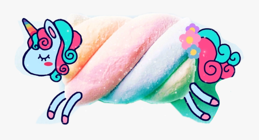 #unicorn #marshmallow #marshmellow - Stick Candy, Transparent Clipart