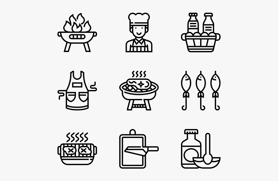 Bbq And Grill - Bed And Breakfast Icons, Transparent Clipart