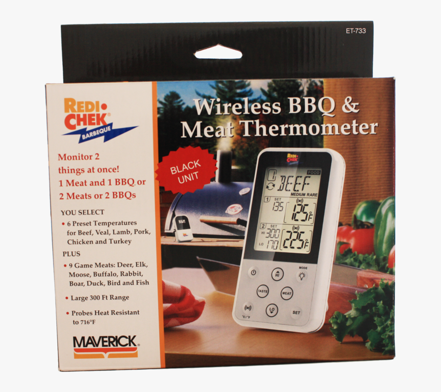 Redi Chek Et 733 Wireless Bbq & Meat Thermometer, Transparent Clipart