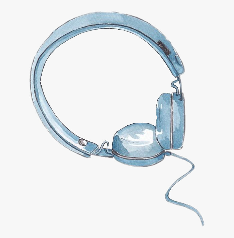 Headphones Watercolor Illustrations Music Freetoedit - Watercolor Headphones, Transparent Clipart