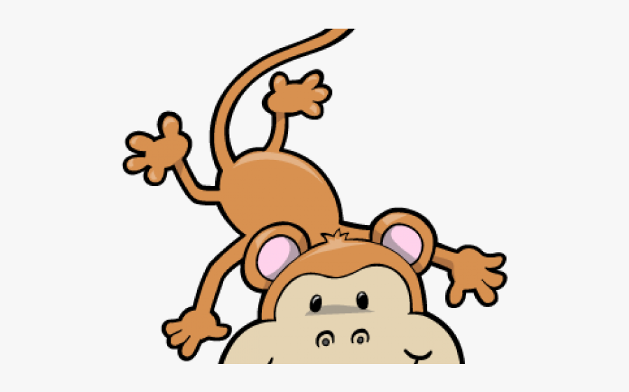 Cartoon Monkey Hanging Upside Down , Free Transparent Clipart - ClipartKey