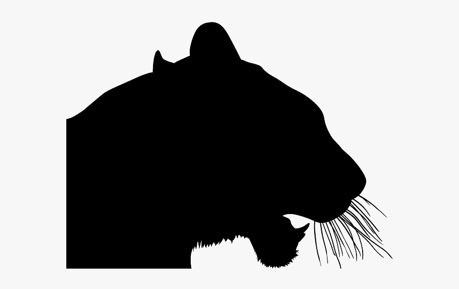 Silhouette Of Tiger Head, Transparent Clipart