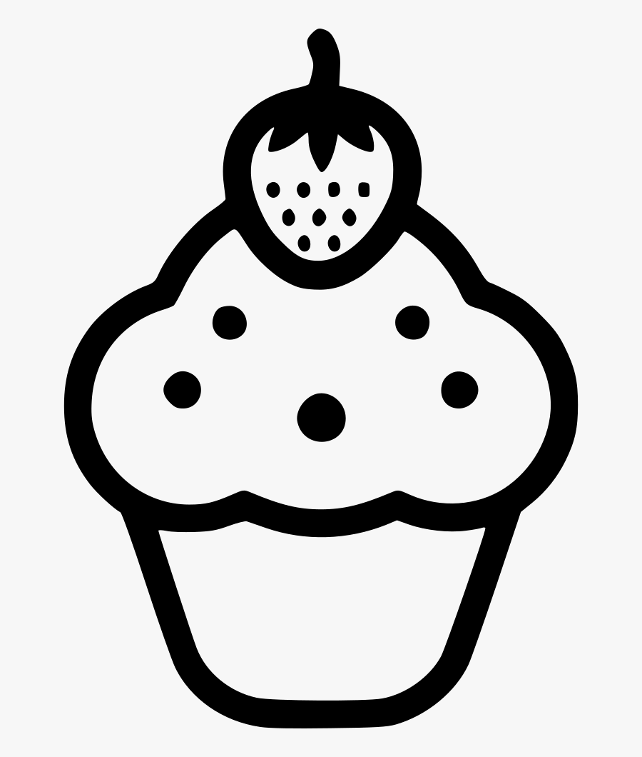 Cupcake Computer Icons Confectionery Vector Graphics - Cupcake Outline Cherry, Transparent Clipart