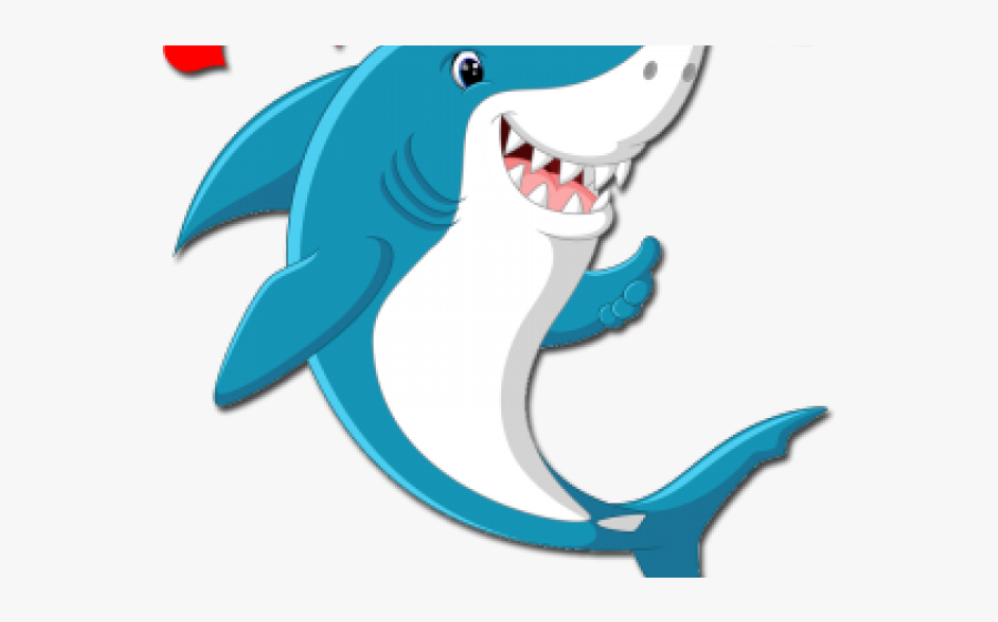 Drawn Tiger Shark Transparent - Shark Cartoon, Transparent Clipart
