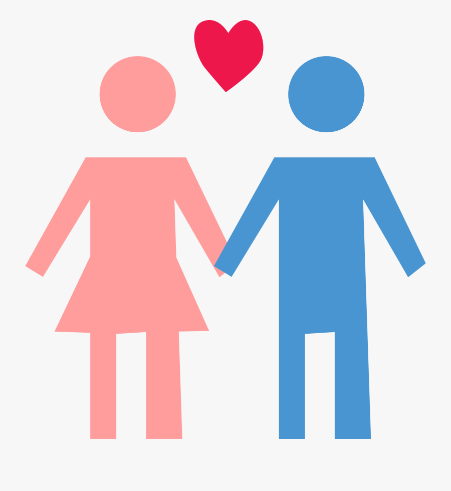 Transparent Couple Clipart Black And White - Straight Couple Clipart, Transparent Clipart