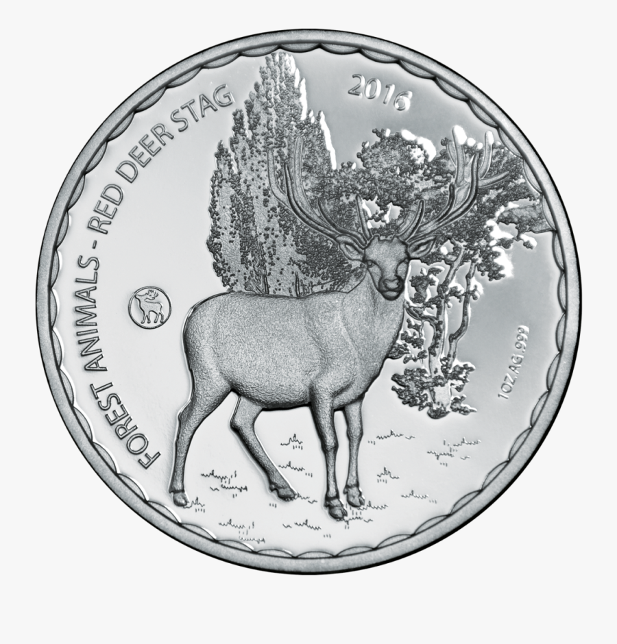 The Red Deer Stag - Coin, Transparent Clipart