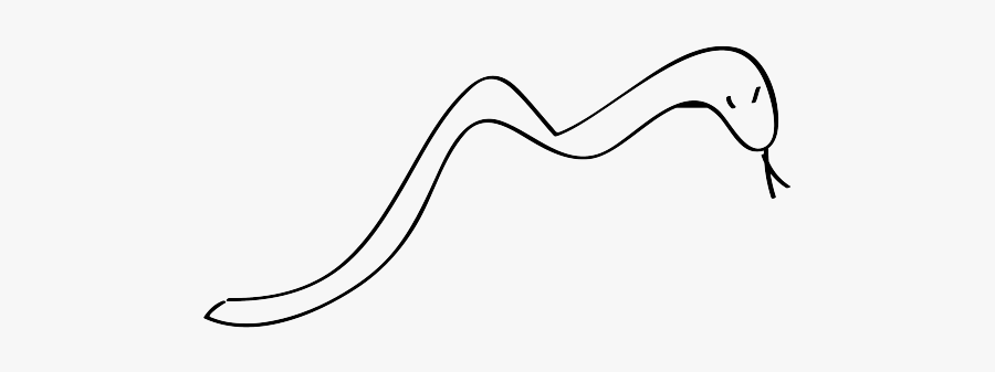 Serpent Clipart Straight - Line Art, Transparent Clipart