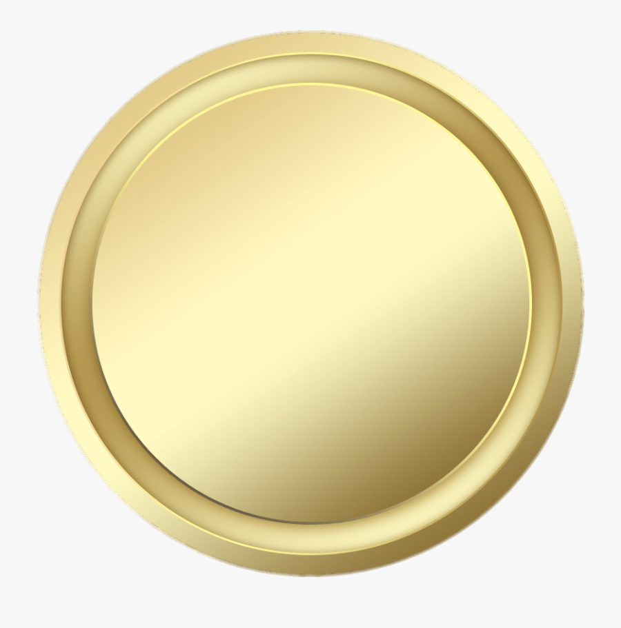 Blank Golden Seal - Gold Button, Transparent Clipart