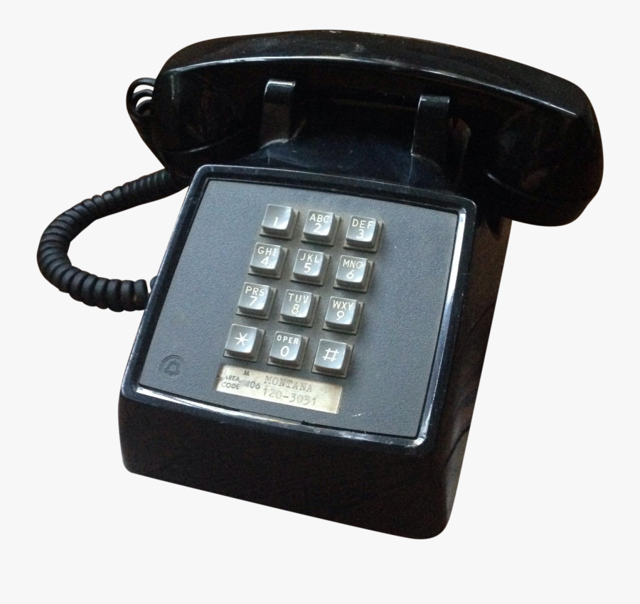Transparent Rotary Phone Clipart - Black Push Button Phone, Transparent Clipart