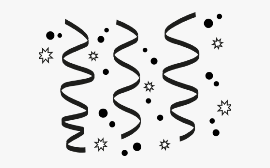 Celebration Clipart Black And White - Confetti Clipart Black And White