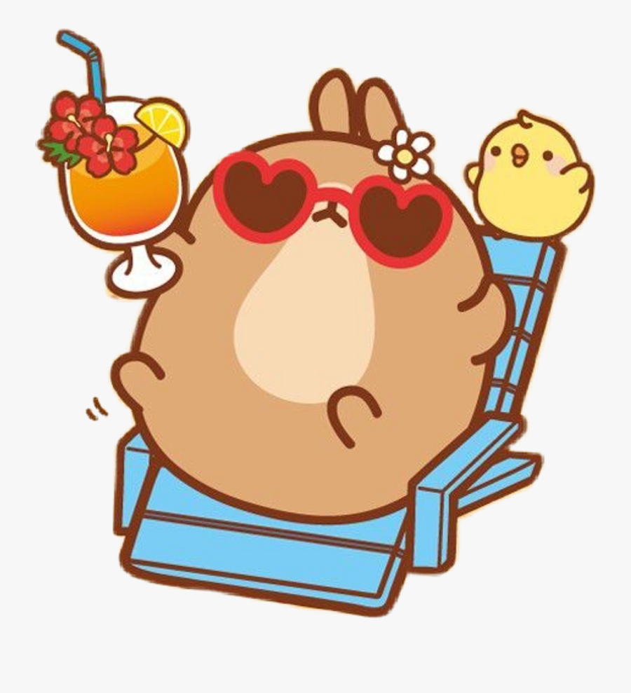 Transparent Molang Png - Stickers Kawaii Verano, Transparent Clipart