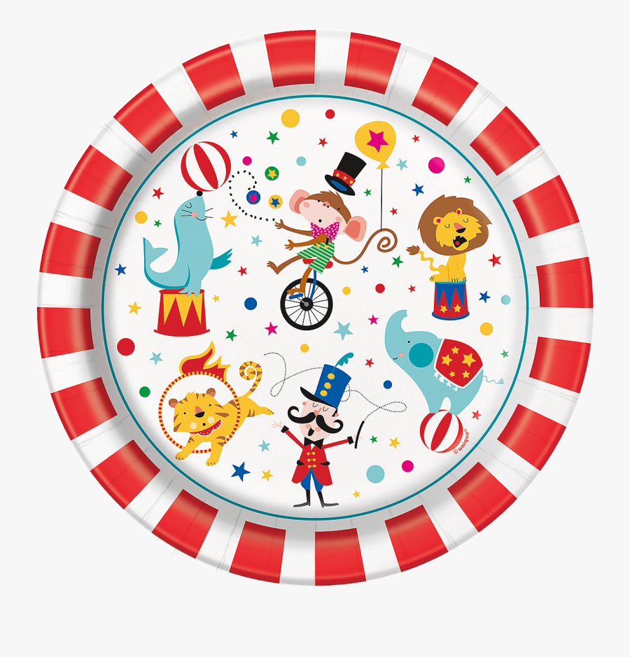 Carnival Circus Paper Plates - Circus De L Angelo Προσκλητηριο, Transparent Clipart