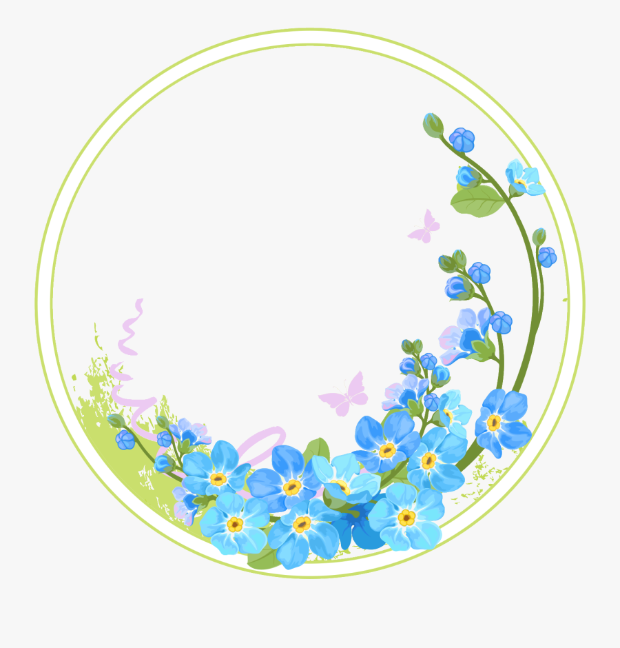 Frame Pinterest - Circle Flower Border Png, Transparent Clipart