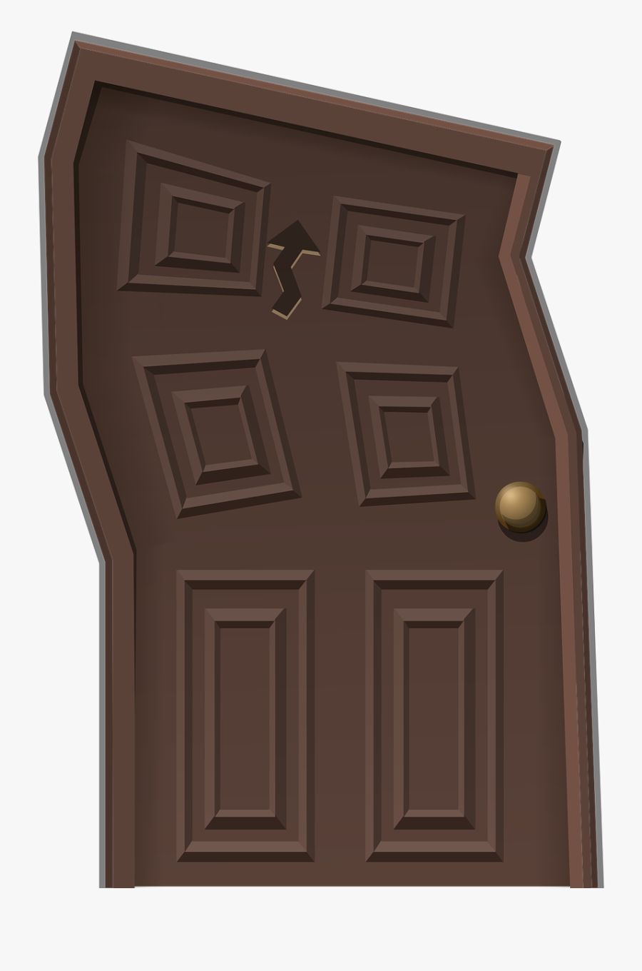 Crooked Door Frame, Transparent Clipart