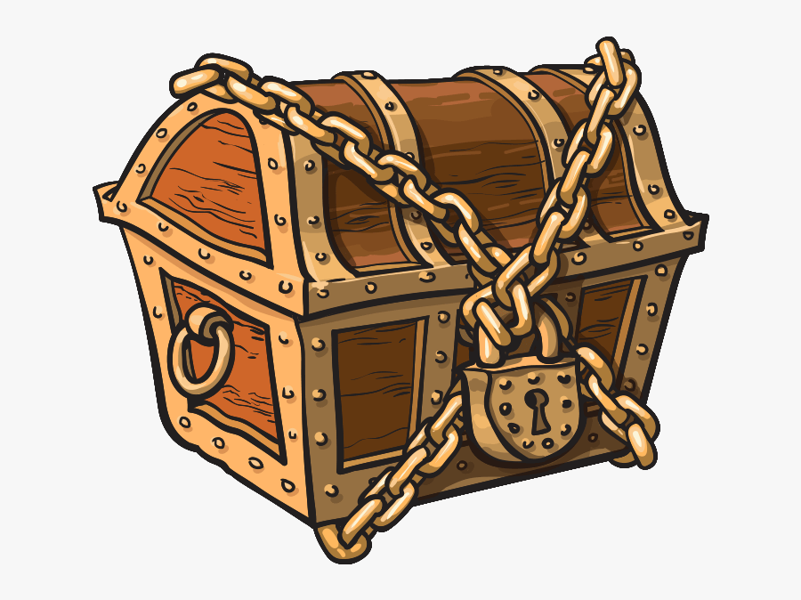 #chest #treasurechest #treasure #pirate #lock - Locked Treasure Chest, Transparent Clipart