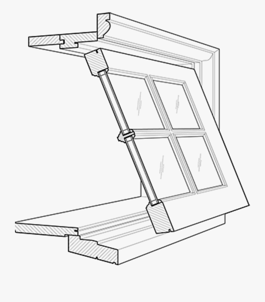 Hopperawning Windows - Awning Window Detail Drawing, Transparent Clipart