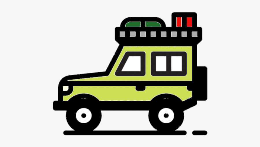 Black And White 4wd And Camping Clipart, Transparent Clipart