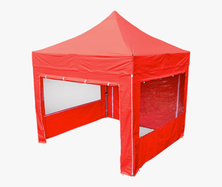 Red Garden Canopy With Windows Transparent Png - Partytält 3x3 Med Väggar, Transparent Clipart