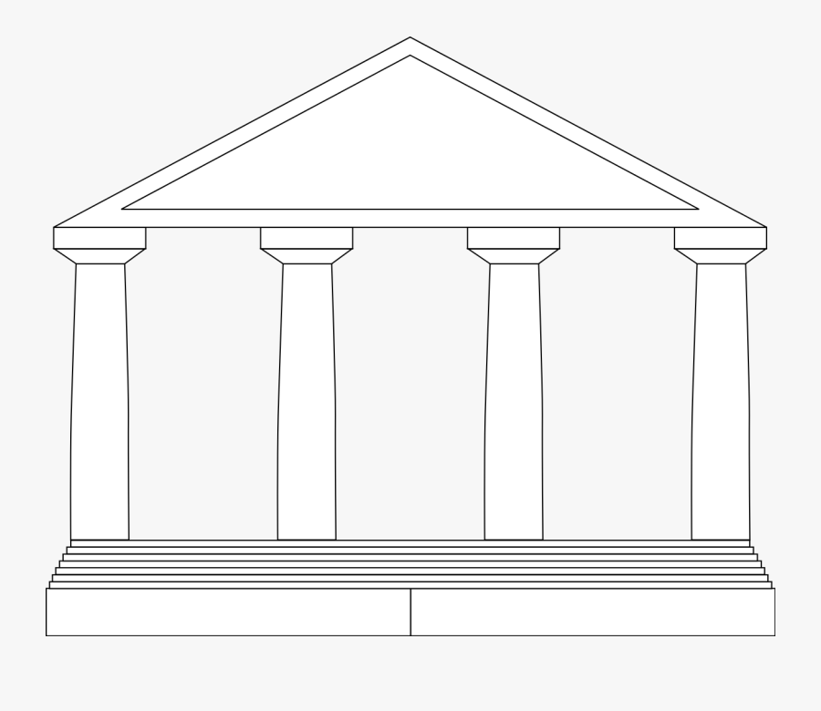 File - Greek Temple - Svg - File Greek Temple Svg - Draw A Greek Temple, Transparent Clipart