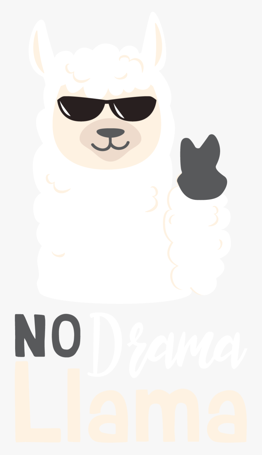 No Drama Llama Png, Transparent Clipart