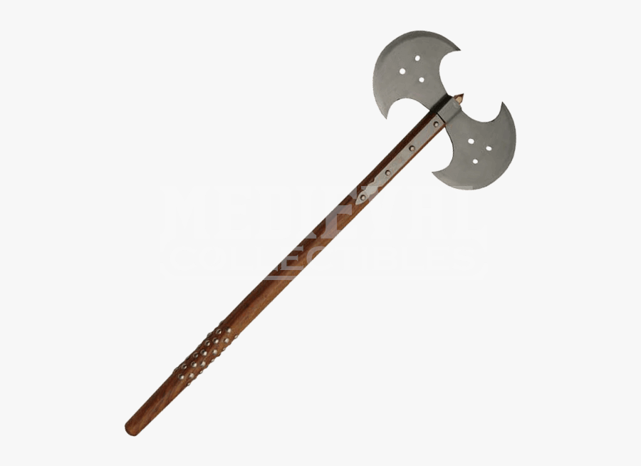 Double Headed Medieval War Axe - Hatchet, Transparent Clipart