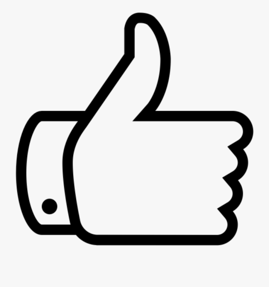 Follow Along For More On Facebook - Thumbs Up Line Icon, Transparent Clipart