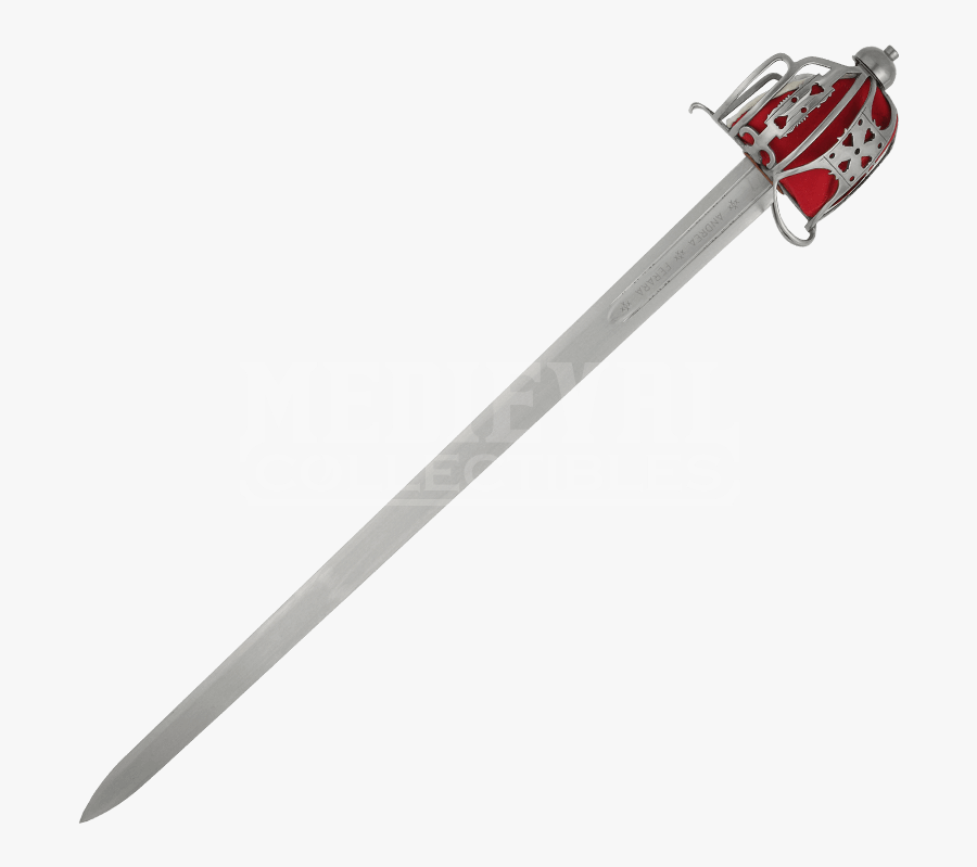 Transparent Broadsword Clipart - Scottish Basket Hilt Sword, Transparent Clipart