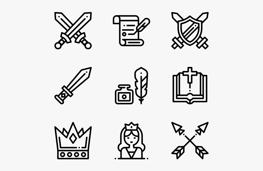 Medieval - Theater Icons, Transparent Clipart
