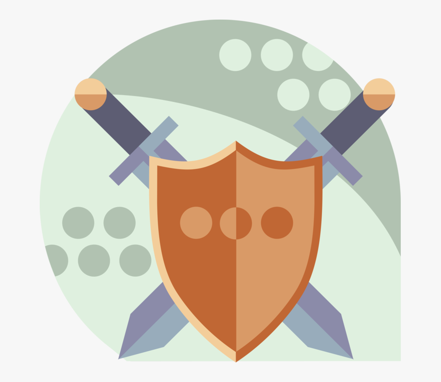 Vector Illustration Of Medieval Weapon Swords And Shield - Chiled Abuse Effect And Ways To Prevent, Transparent Clipart